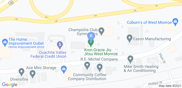 Map to Kron Gracie Jiu Jitsu West Monroe & Vital Fitness